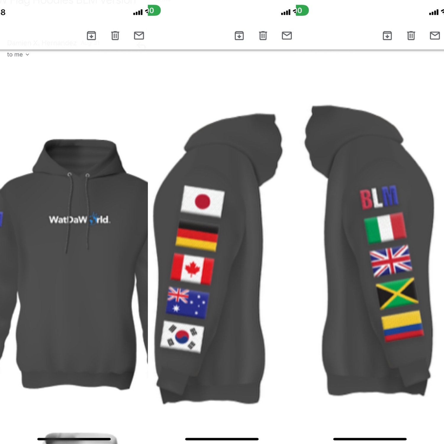 Image of 2020 WATDAWORLD Pullover Embroidered Hoodie 