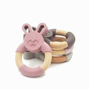 Image of SILICONE /WOODEN TEETHERS