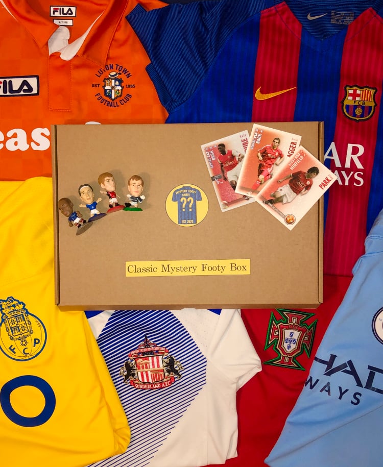 retro football shirt mystery box