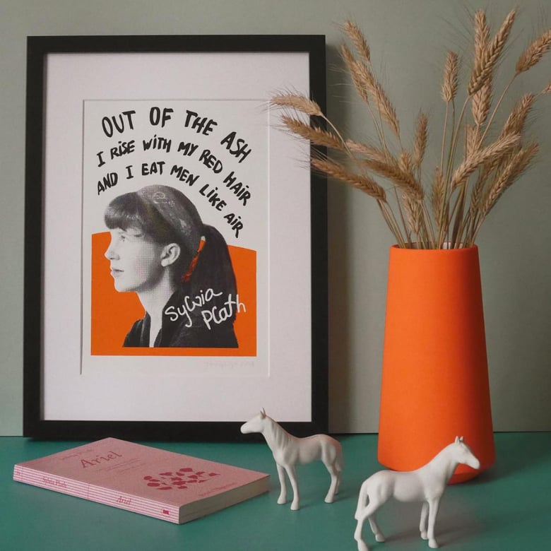 Image of SYLVIA PLATH  screenprint