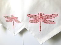 Image 1 of Dragonfly Napkins Red