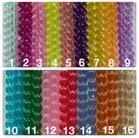 Transparent glass bead strands #2