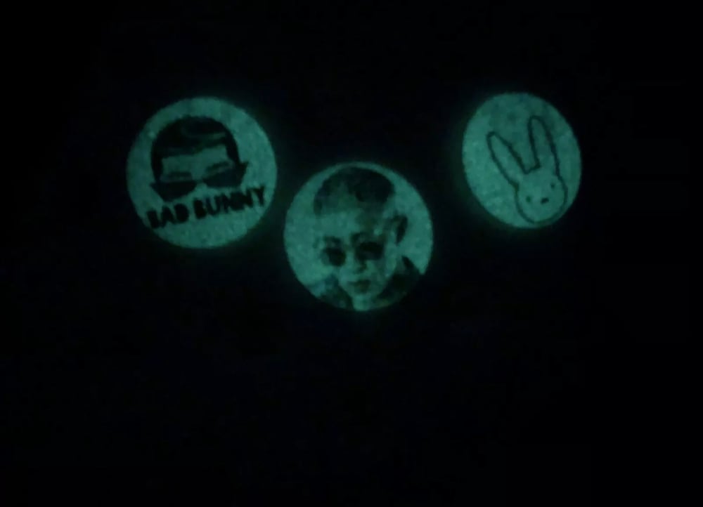 3 Bad Bunny Glow In The Dark Crocs Jibbitz