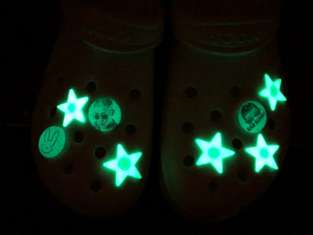 8 Bad Bunny Glow In The Dark Shoe Charms