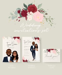 Image 1 of Wedding invitations set