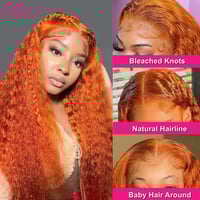 Image 7 of Deep Wave Ginger Lace Front Wig – HD 13x4/13x6, 200% Density
