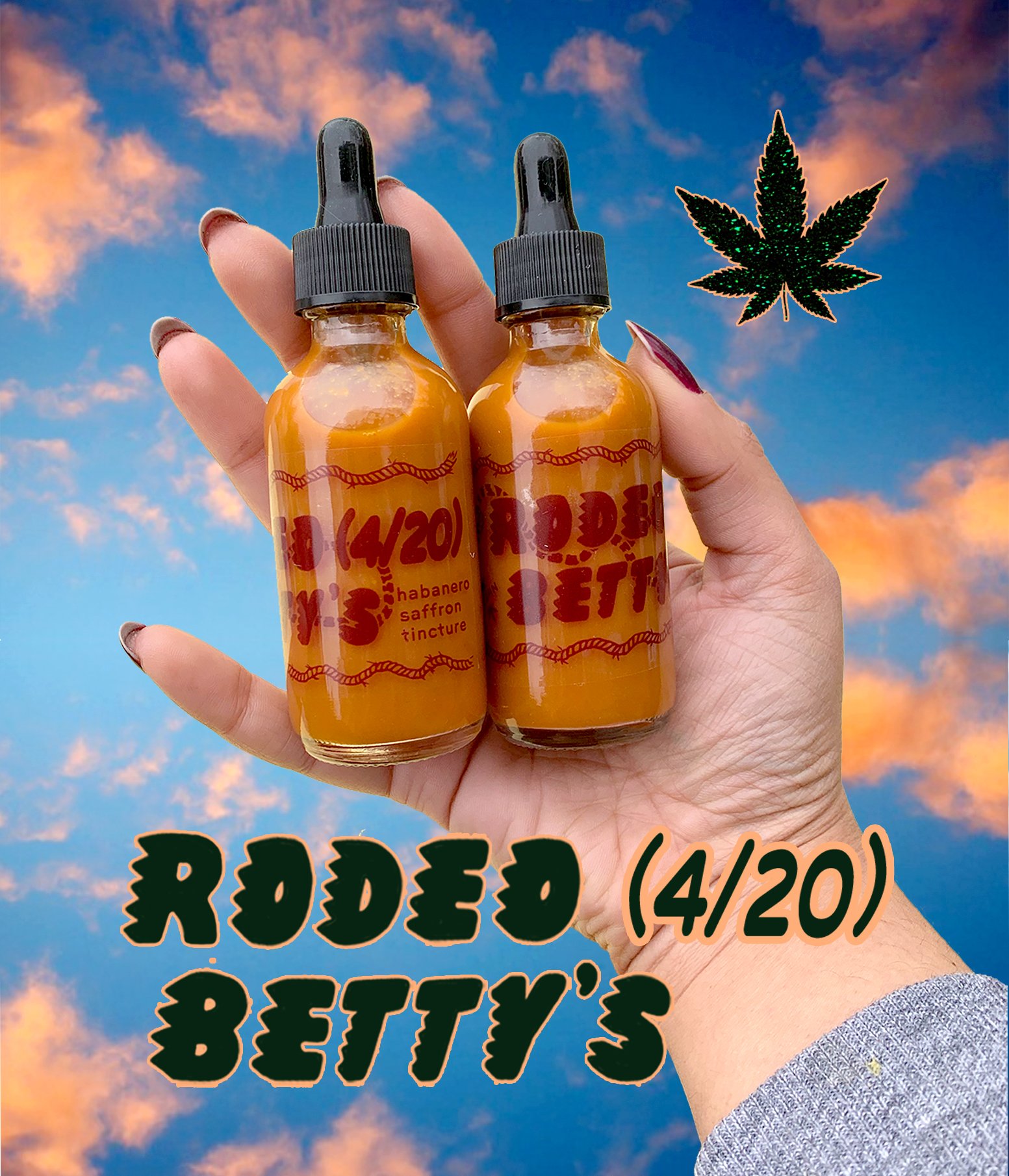 Image of rodeo betty's 4/20 habanero saffron tincture 