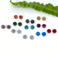 Image 1 of Třpytivé náušnice Circle mini 0,7cm