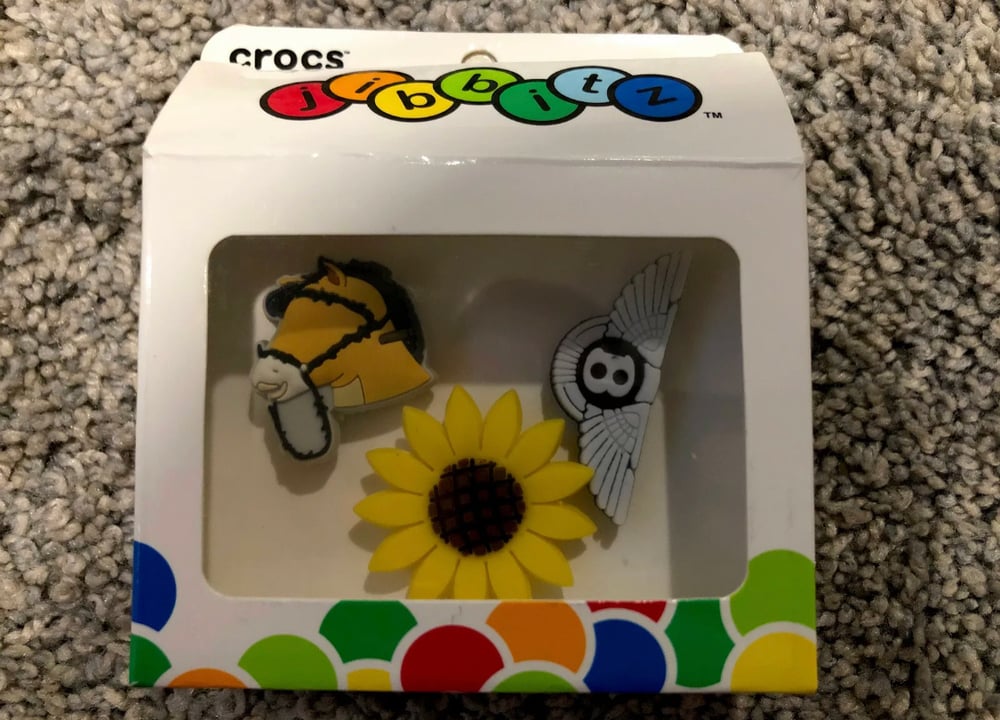 3 Post Malone Crocs Jibbitz (Horse, Sunflower, Bentley)