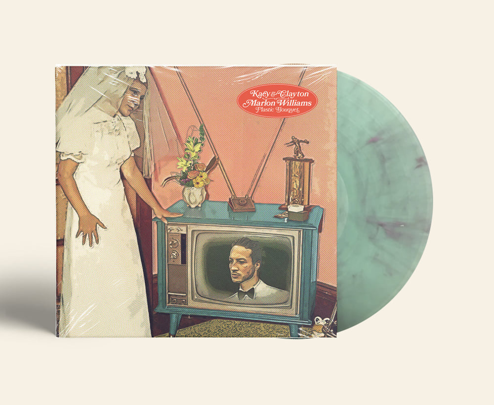 Kacy & Clayton and Marlon Williams  - Plastic Bouquet Vinyl (Sea Glass/Pink Marbled)
