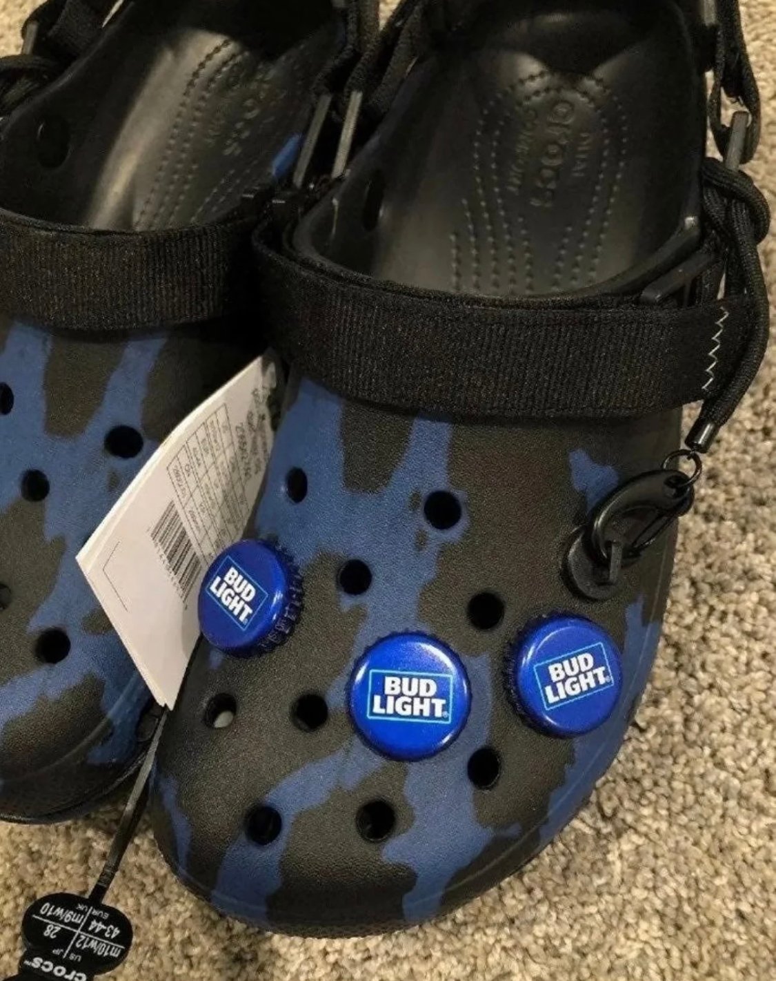 3 Post Malone Bud Light Bottle Cap Crocs Jibbitz Clog Charms