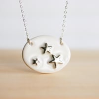 Image 1 of 3 Silver Stars Necklaces Silver (Multiple Colors)