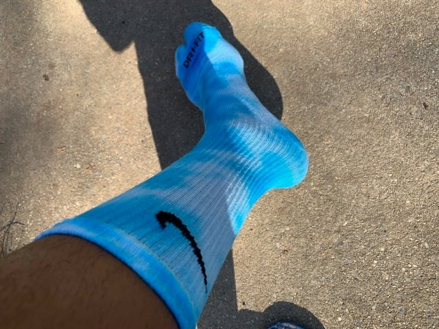 Image of The Sky - Tie Dyed Nike CUSHION Crew Socks