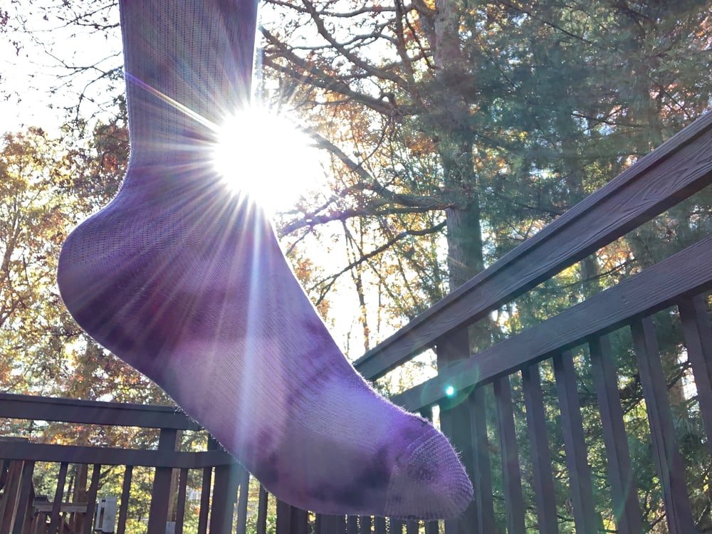 Image of The Grape - Tie Dye Nike CUSHION Crew Socks