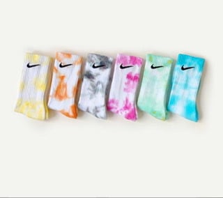 Image of Custom Order - Tie Dye Nike CUSHION Crew Socks