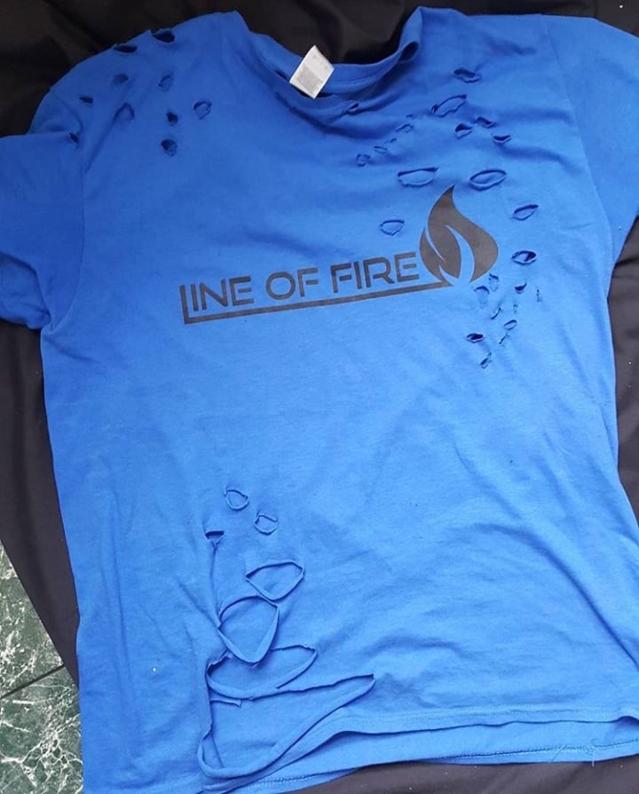 Image of L.O.F Men's "Distressed Damage" Tee 