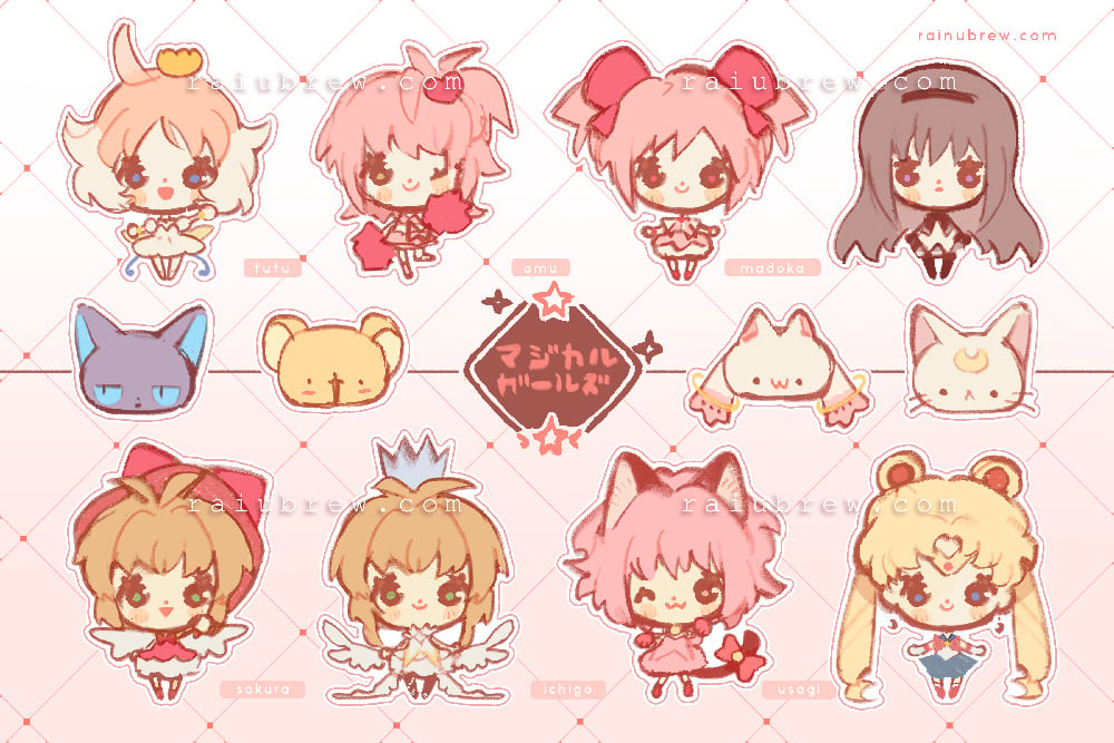 Image of Anime Magical Girls | 6"x4" Sticker Sheets