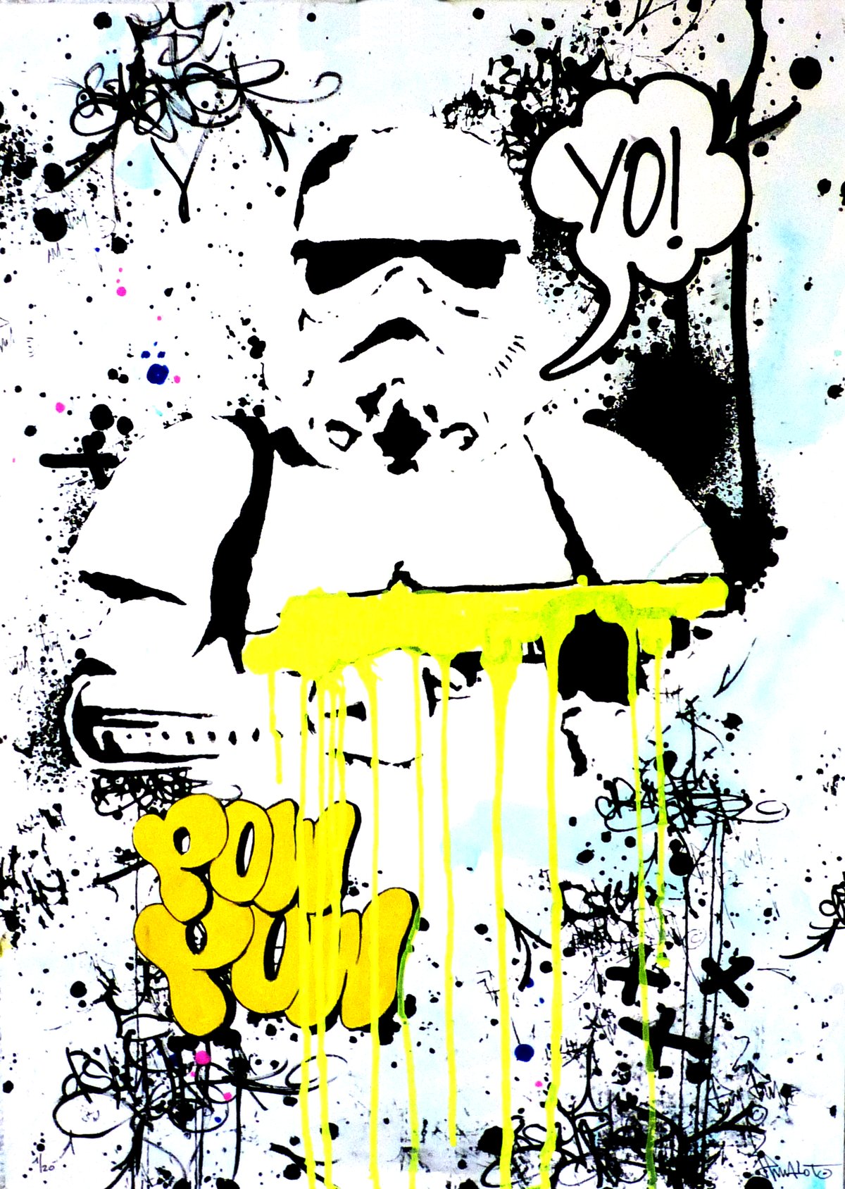 Image of YO! Startrooper Yellow (edition hand painted Signed)!