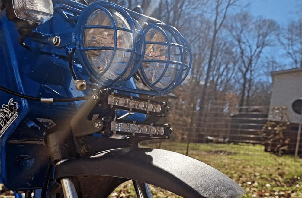 Honda Ruckus / Chuckus Double Headlight Bracket and Double 7"  LED Bar