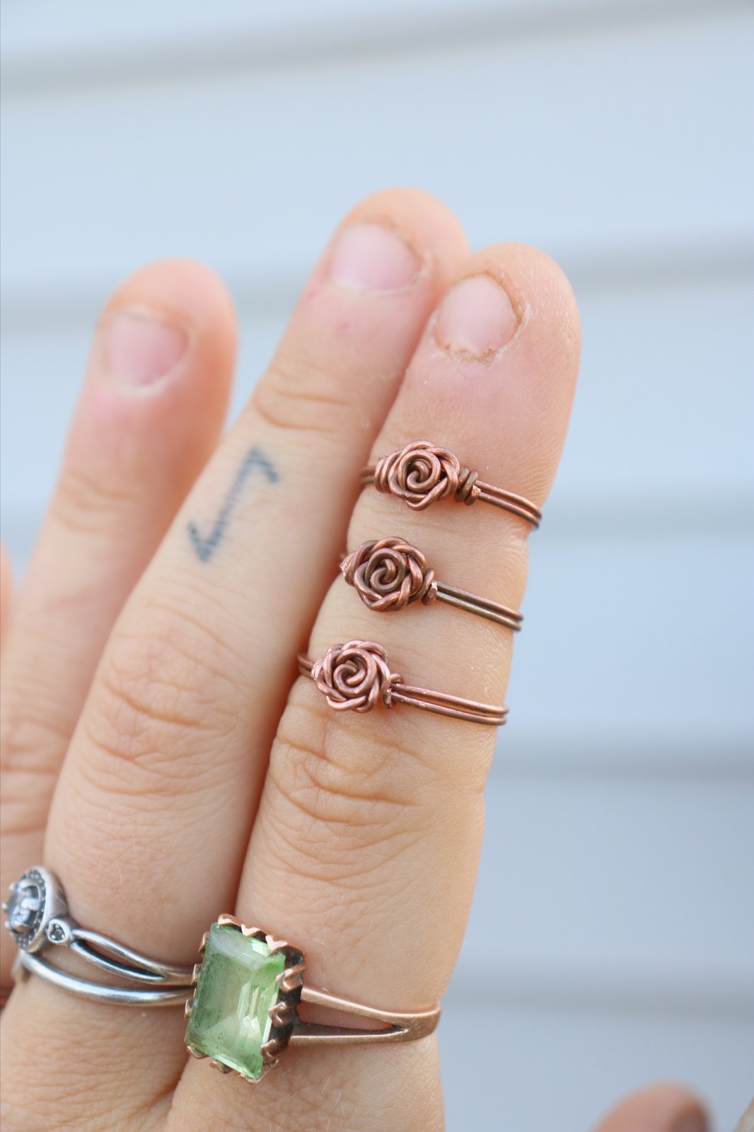 Made to Order Copper Rose Rings | creationsthatrock