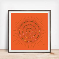 Image 1 of Jazz Art Print - Orange