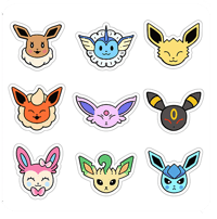 Eeveelutions Sticker Sheet