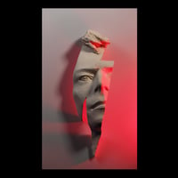 Image 1 of 'Flash' David Bowie Face Sculpture