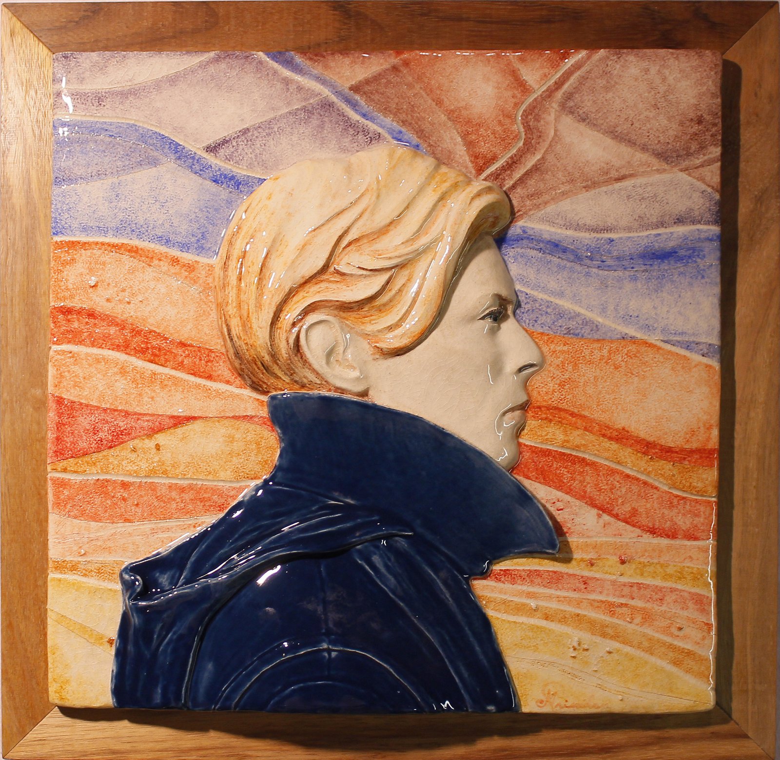 Ceramic David Bowie on sale wall plaque