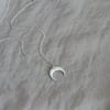 Crescent Moon Necklace Silver Chain 