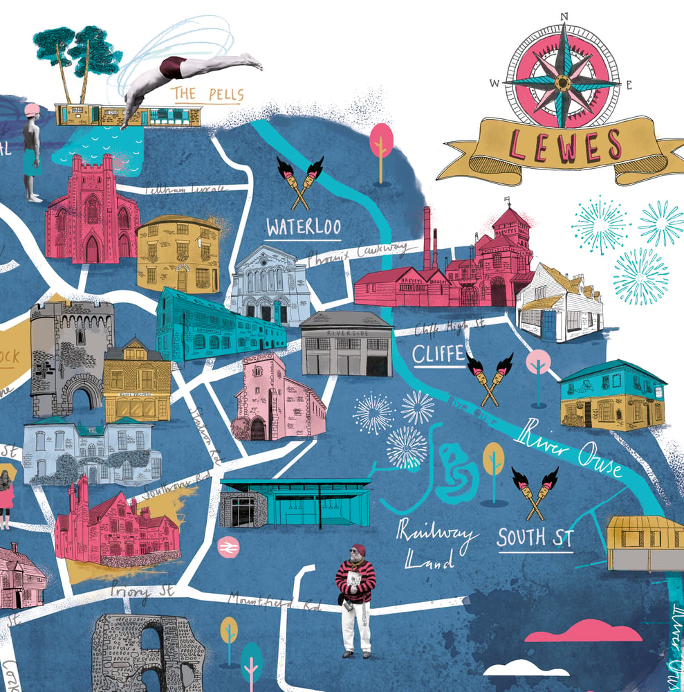 Image of Map of Lewes