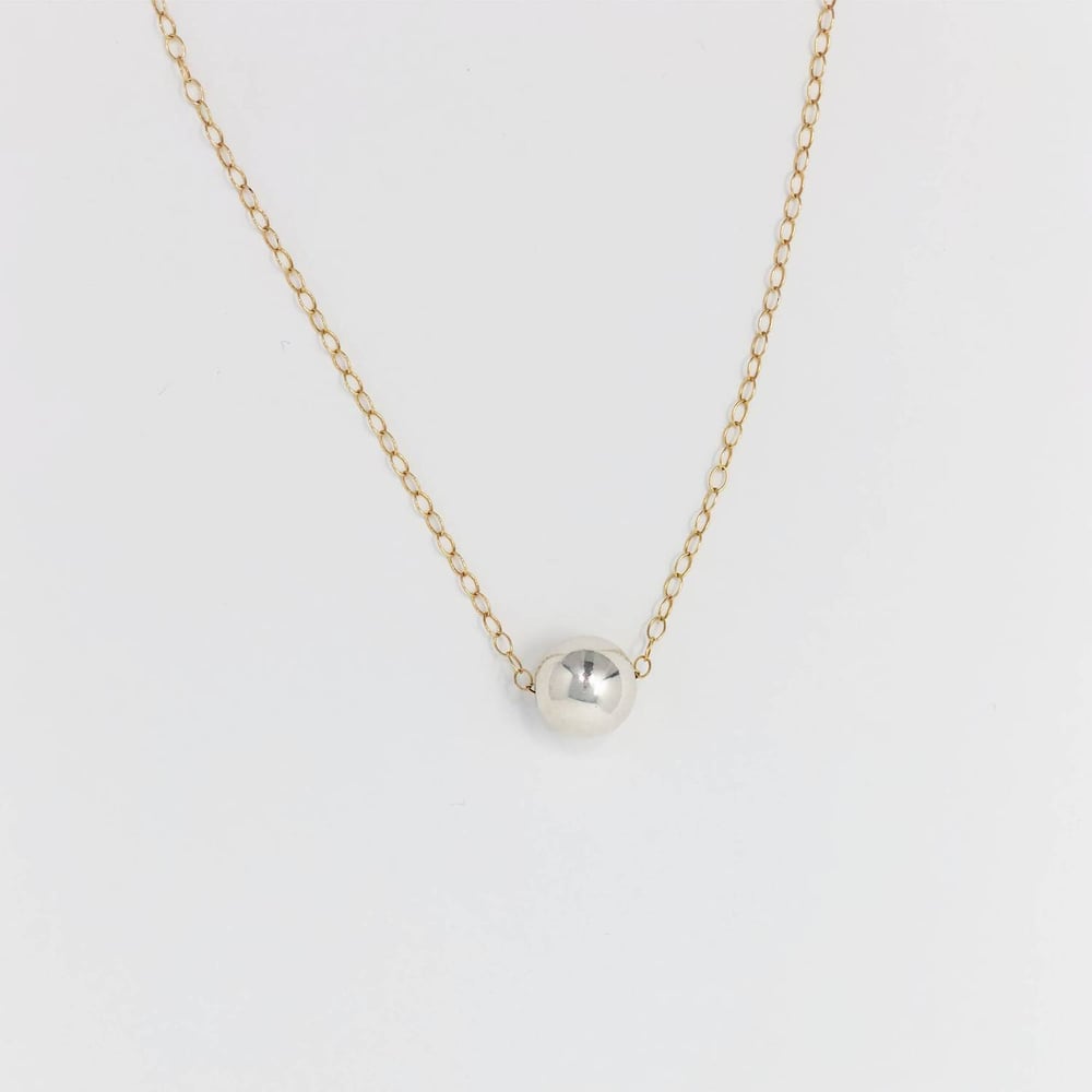 Image of Neo-Classic Drop Necklace - Sterling Silver & 14k Gold Filled