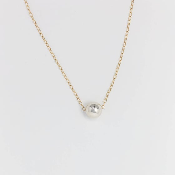 Image of Neo-Classic Drop Necklace - Sterling Silver & 14k Gold Filled