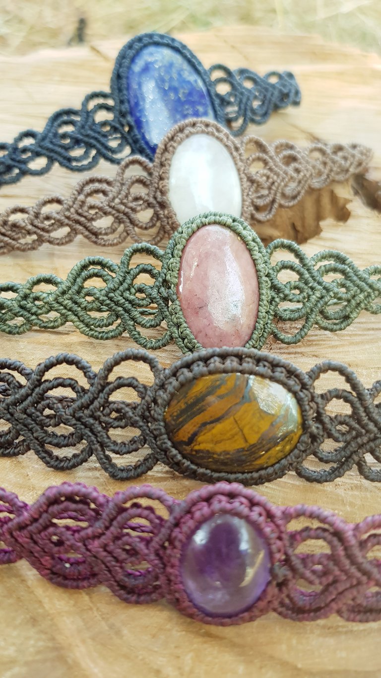 Macrame Bracelet with Amethyst Image 2