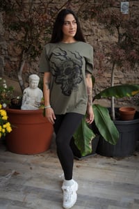 Image 1 of Military green skull unisex t-shirt