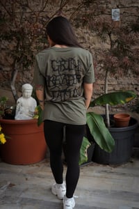 Image 2 of Military green skull unisex t-shirt