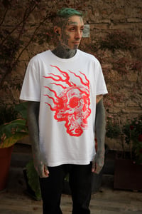 Image 1 of White skull unisex t-shirt