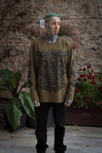 Image 2 of Military green borneo unisex long sleeve