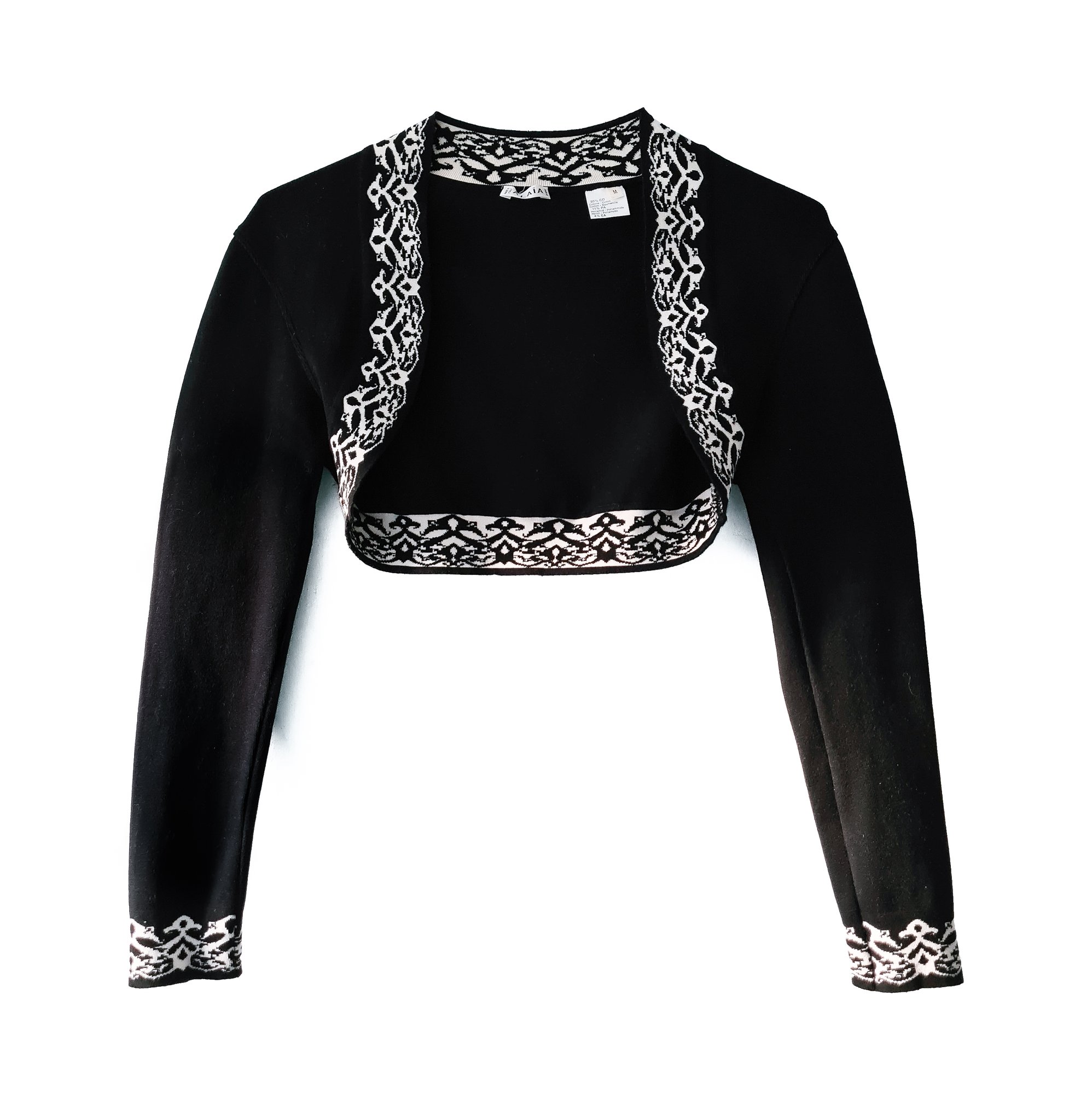 Image of Alaia 1992 Black Bolero Top