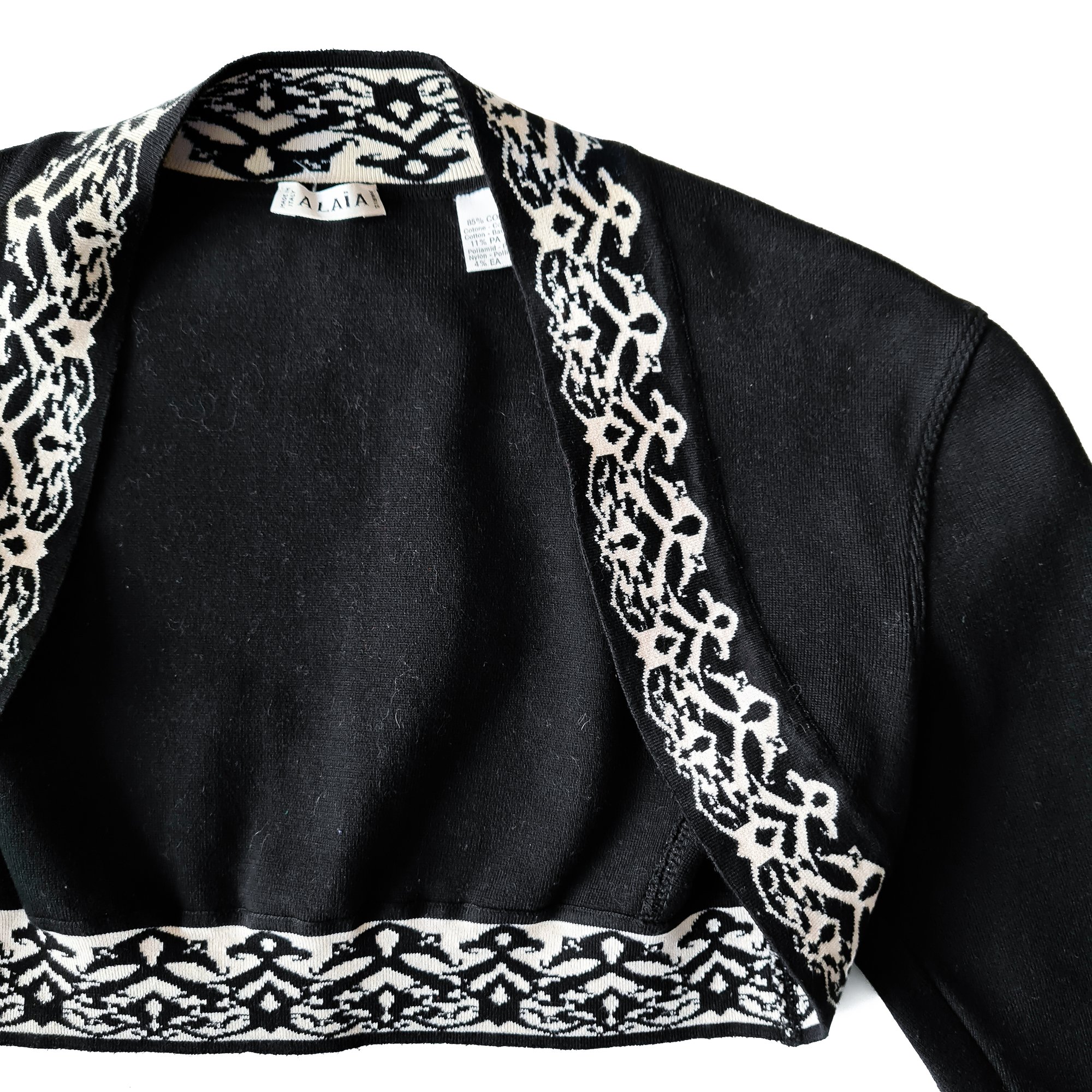 Image of Alaia 1992 Black Bolero Top