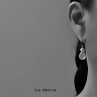Image 5 of Teal Glass Seed Pearl Earrings