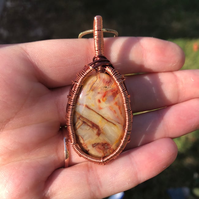 Crazy Lace Agate Pendant