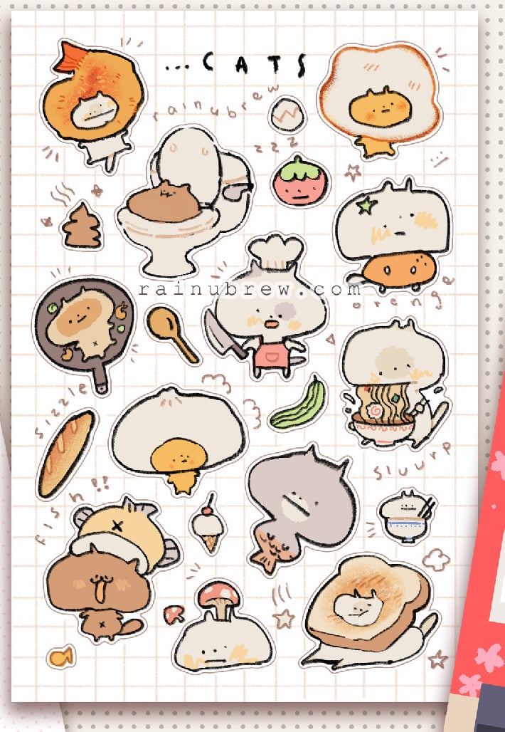 Image of Animal Food Kawaii | 4"x6" Sticker Sheets