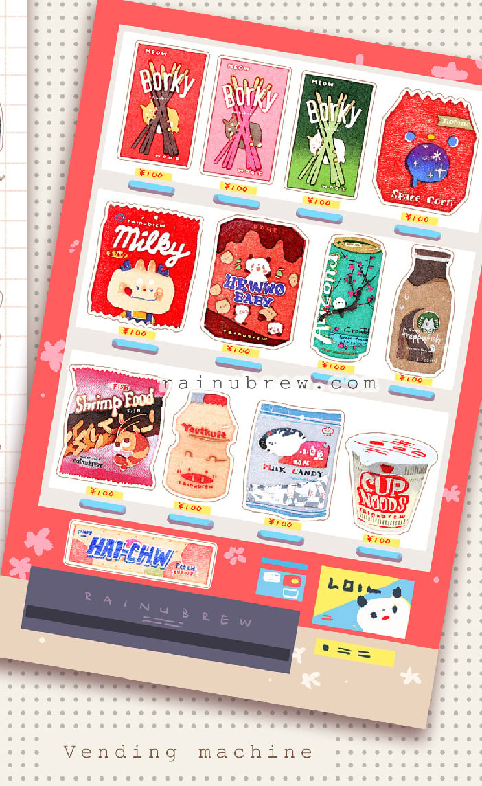 Image of Animal Food Kawaii | 4"x6" Sticker Sheets