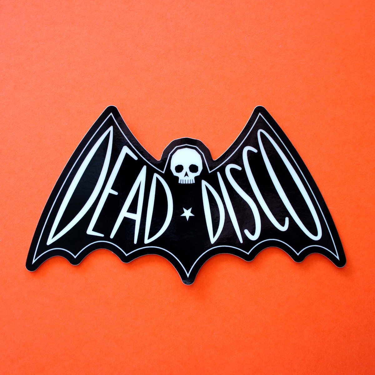 Glowing Dead Disco Bat Sticker