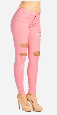 Image 2 of  BEING "EXTRA” SKINNY JEANS