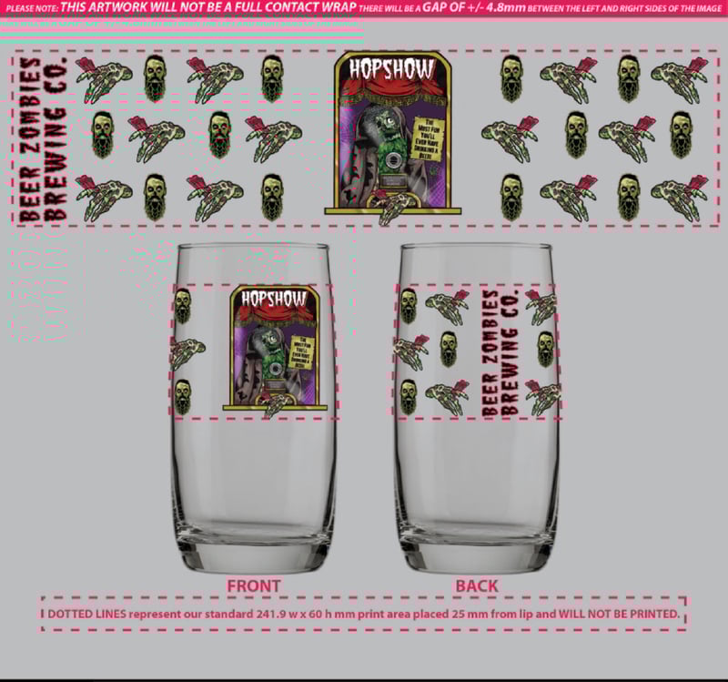 Beer Zombies Pint Glass Beer Zombies