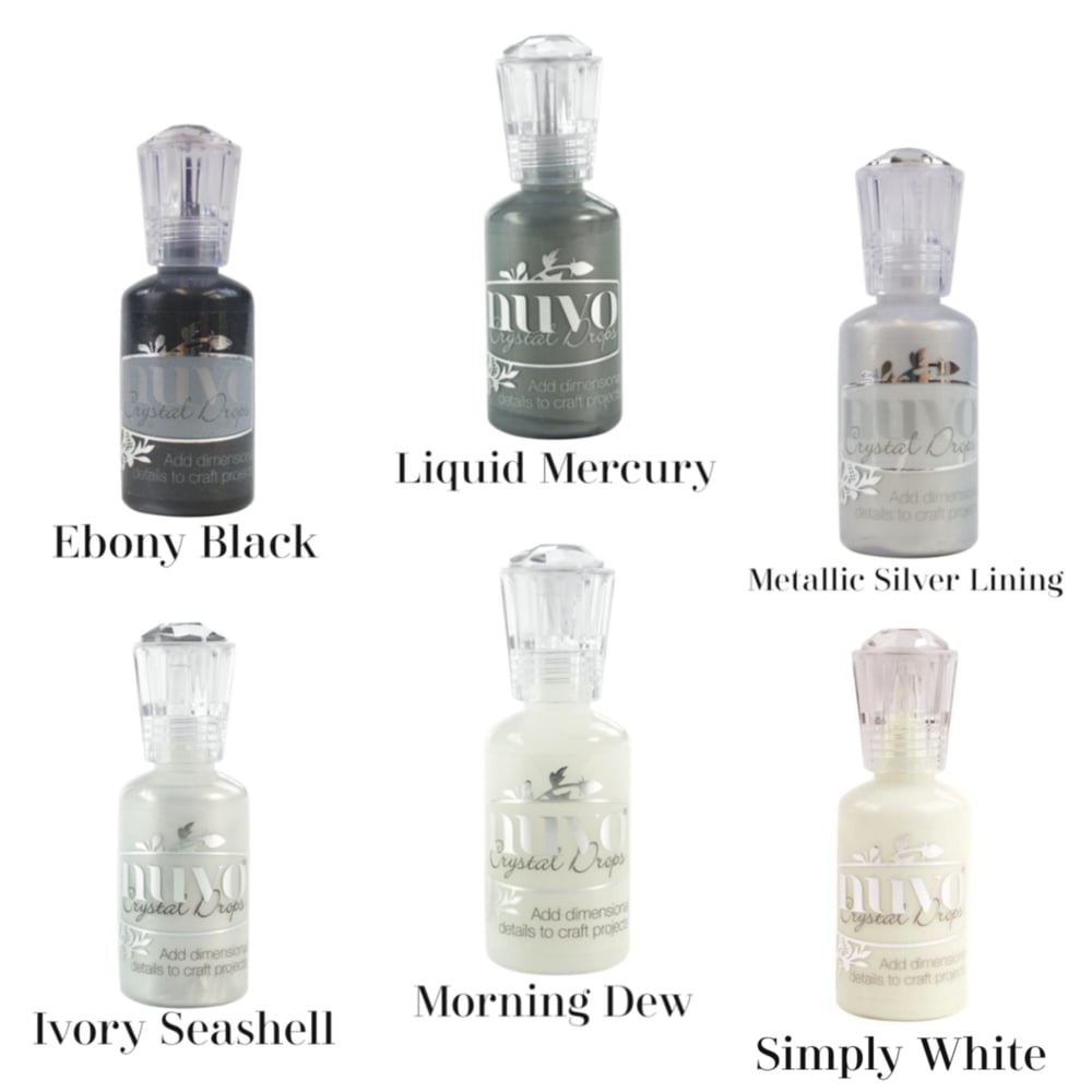 Image of Nuvo Crystal Drops ~ Ebony & Ivory