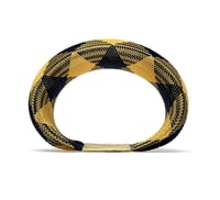 Image 2 of Entwined Mesh bracelet Black and Gold