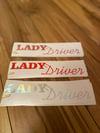 Lady Driver Sticker 