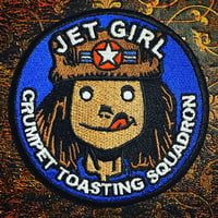 Image 1 of JET GIRL CRUMPET SQUADRON PATCH - with CUT OUT MINI PRINT!!
